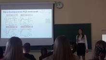 Kamilla Újvári presenting on the Students' Scientific Associations' Conference (21st November 2024) at the Budapest University of Technology and Economics